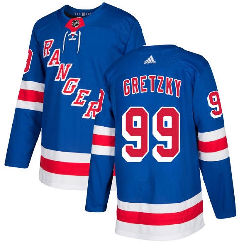Adidas Men New York Rangers #99 Wayne Gretzky Royal Blue Home Authentic Stitched NHL Jersey
